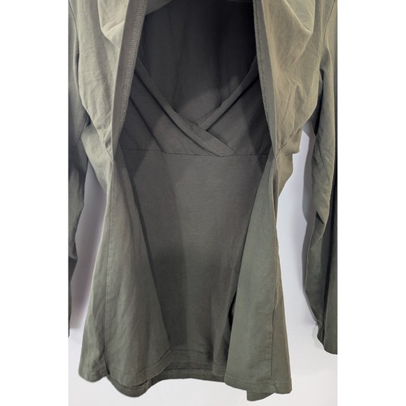 Small Show Women's Nursing Top XXL Long Sleeve Olive Green - Picture 3 of 7